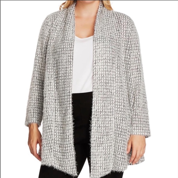 Vince Camuto Sweaters - Vince Camuto Black & White Houndstooth Cardigan